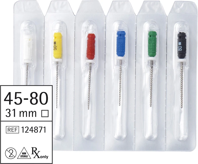 smart K-Feilen  Sortiment  6 Stück 31 mm ISO 045-080