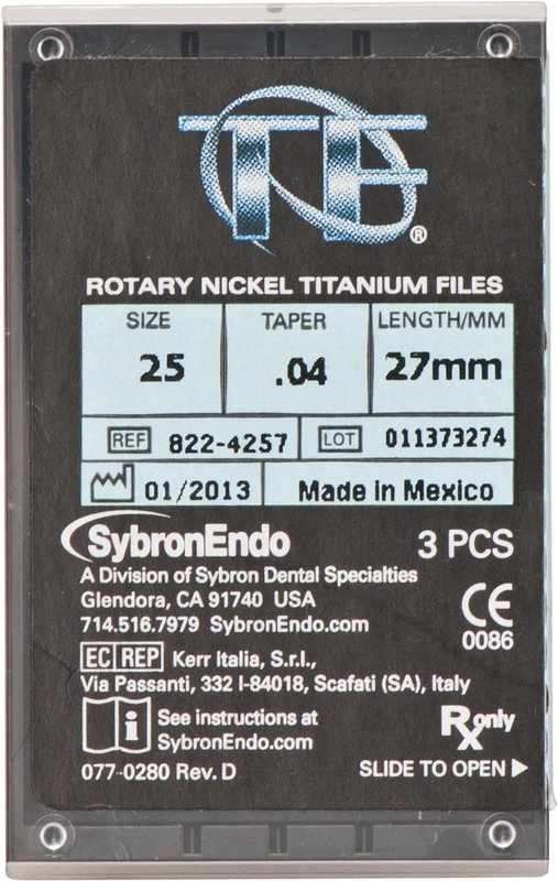 TF Feilen System  Packung  3 Stück 27 mm, Taper.04 ISO 025