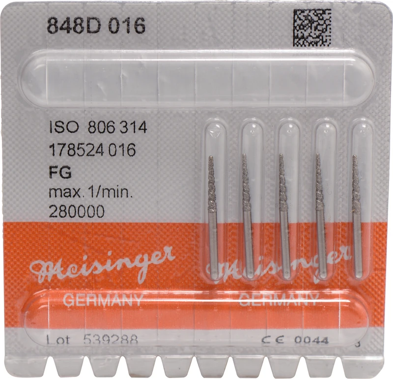 CE-Diamanten 848D  Packung  5 Stück blau mittel, FG, Figur 178, 10 mm, ISO 016