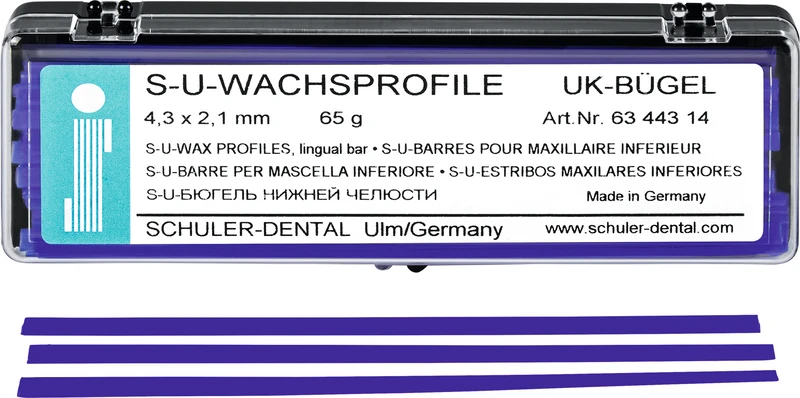 S-U-Wachsprofile  Packung  65 g Unterkieferbügel, 4,3 x 2,1 mm