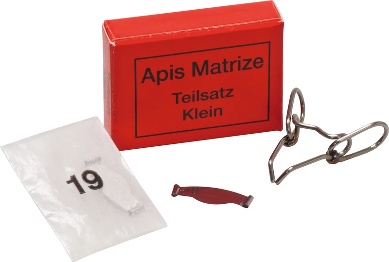 Matrizenbänder  Teilsatz  klein, 1 Spanner klein, 3 Matrizen 19 mm