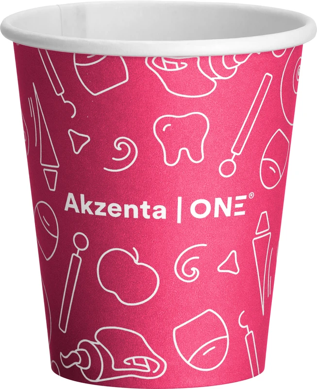 Akzenta ONE Pappbecher  Karton  20 x 50 Stück fuchsia, 200 ml