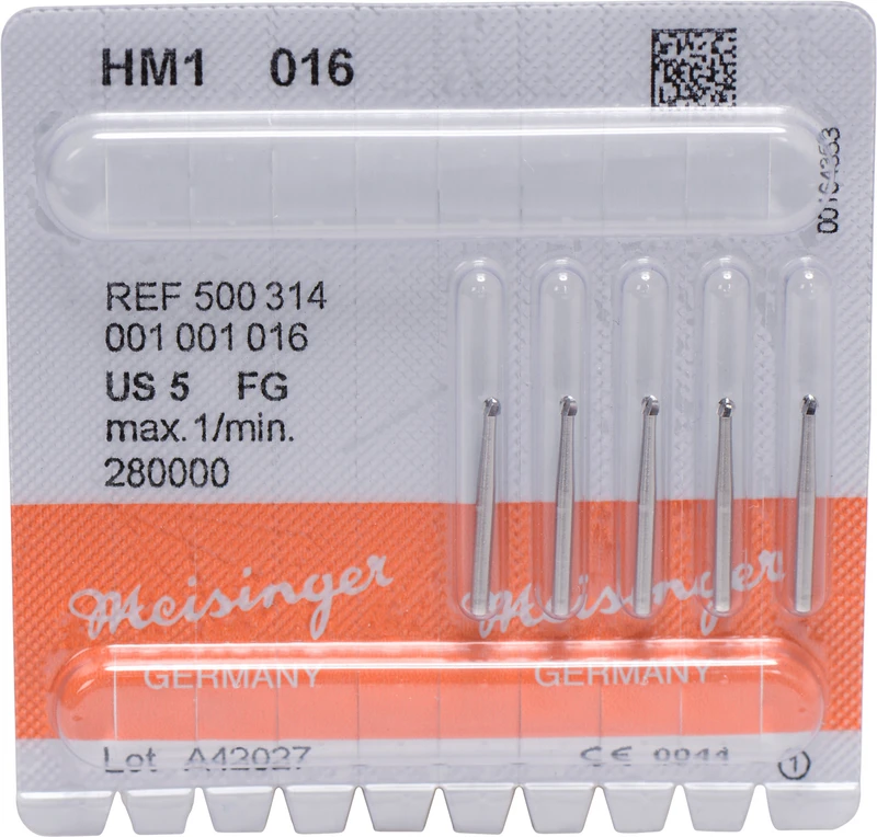 HM-Bohrer 1  Packung  5 Stück FG, Figur 001, ISO 016