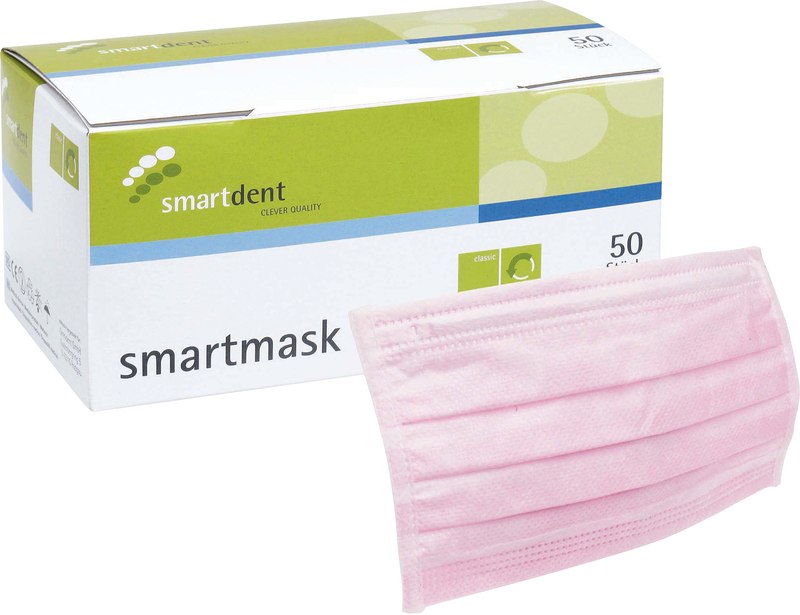 smartmask Mundschutz  Packung  50 Stück pink