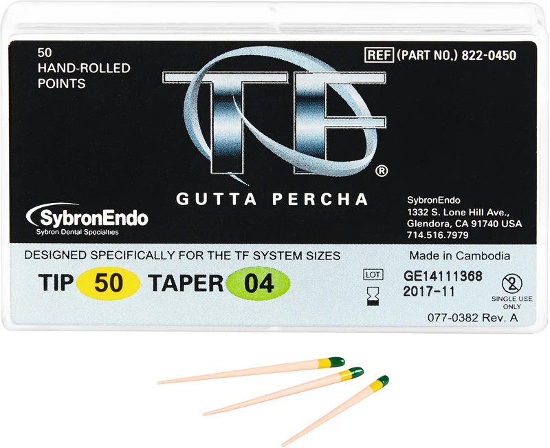 TF Gutta Percha Spitzen  Packung  50 Stück Taper.04 ISO 050