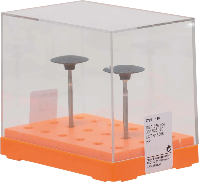 Schleifer Z722  Packung  2 Stück grün mittel, HP, Figur 304, 2,5 mm, ISO 180