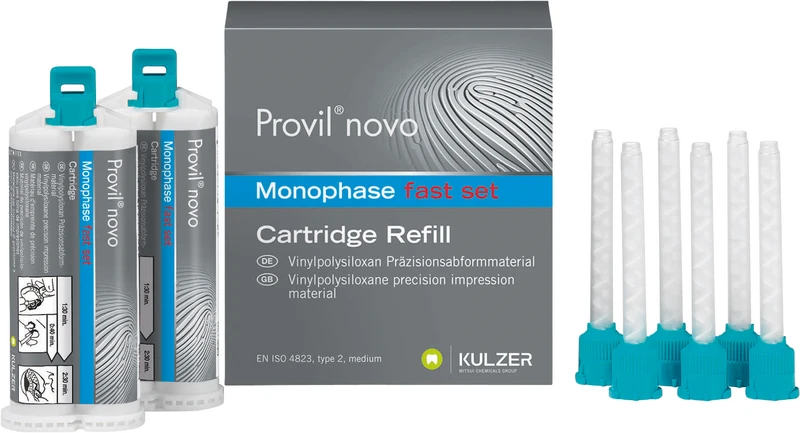Provil® novo Monophase  Packung  2 x 50 ml Doppelkartusche fast, 12 Mixing Tips