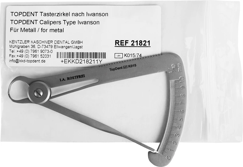 TOPDENT Tasterzirkel nach Iwanson  Stück  für Metall