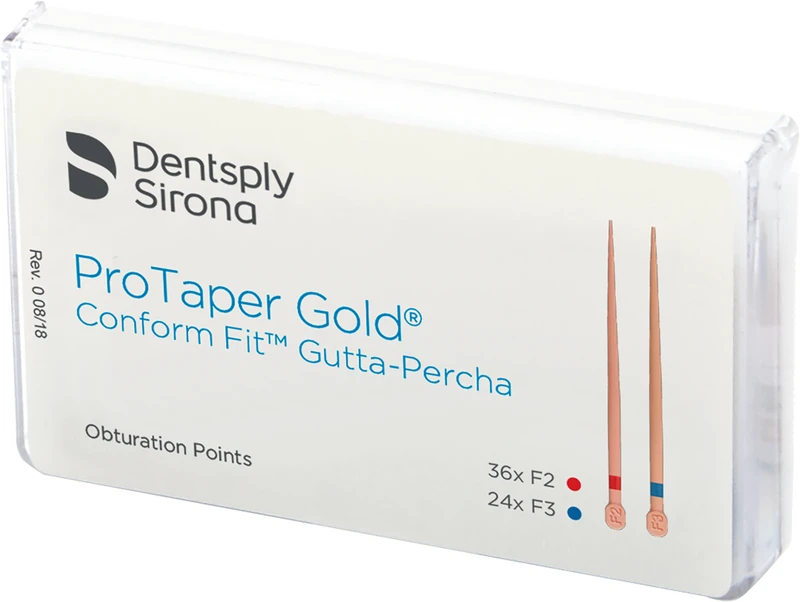 ProTaper Gold® Conform Fit Guttaperchaspitzen  Packung  60 Stück (36 x F2, 24 x F3)