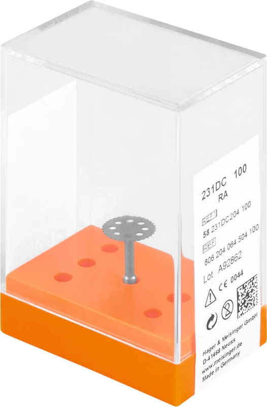 Diamantscheiben 231D  Stück  gelb extra fein, RA, Figur 064, 0,3 mm, ISO 100