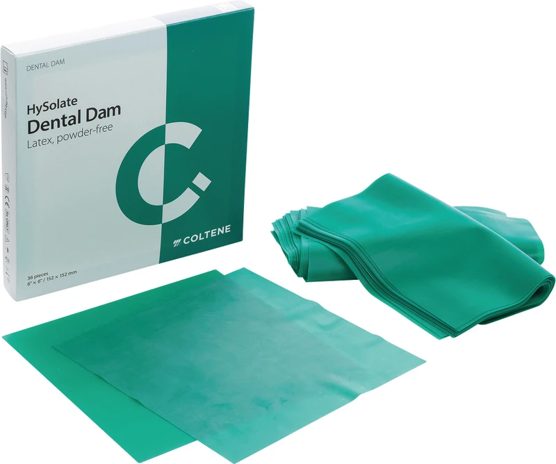 HySolate Dental Dam  Packung  36 Stück grün, 152 x 152 mm, dünn
