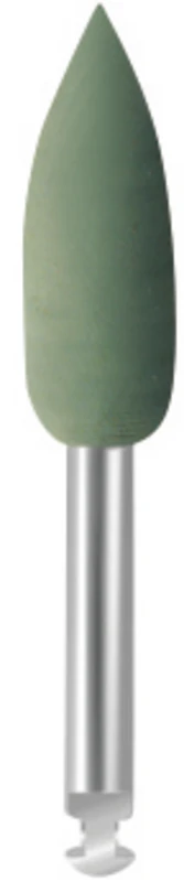 EVEFLEX Polierer  Packung  100 Stück grün fein, RA, Figur Flamme, 5,5 x 16 mm