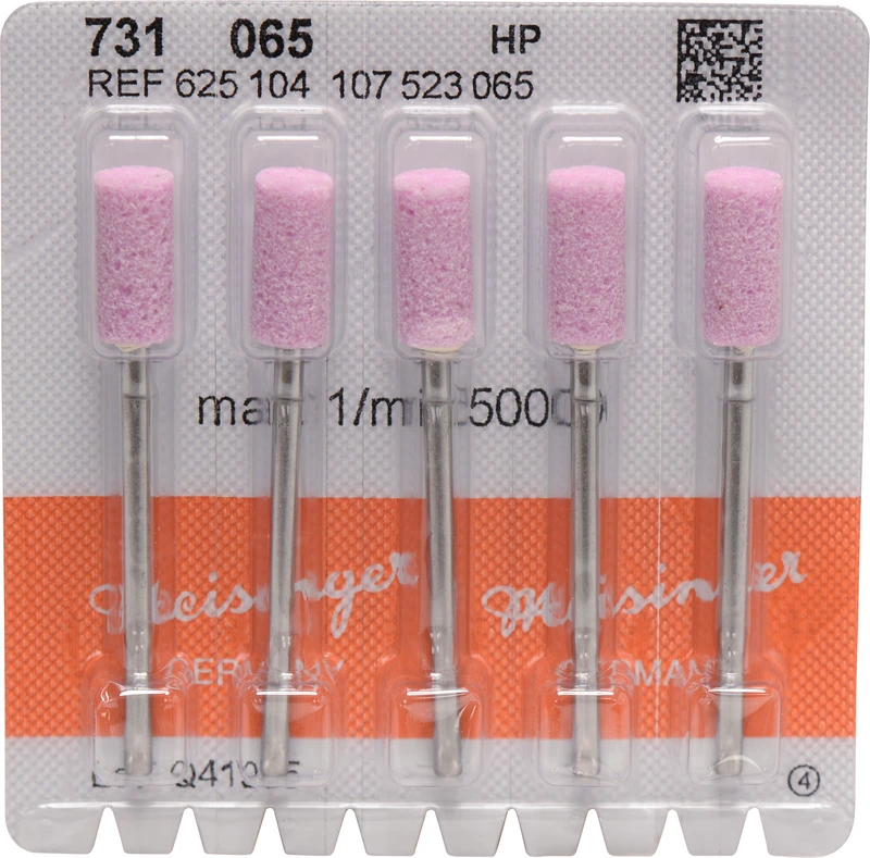 Keramische Schleifer 731  Packung  5 Stück rosa grob, HP, Figur 107, 13 mm, ISO 065
