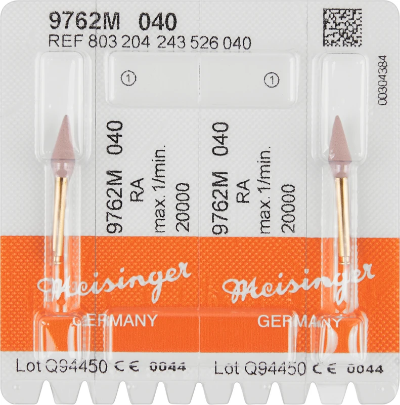 Diamantpolierer 9762  Packung  2 Stück rosa mittel, RA, Figur 243, 10 mm, ISO 040