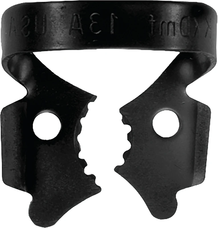 KKD® Kofferdam Klammern triColor Antireflect  Stück  schwarz matt, Nr. 12A, für Molaren