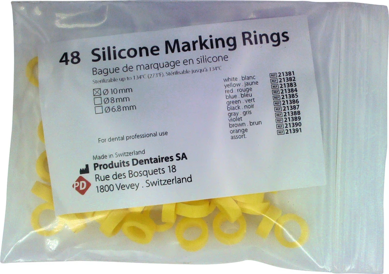 Markierungsringe  Packung  48 Stück gelb, Ø 10 mm