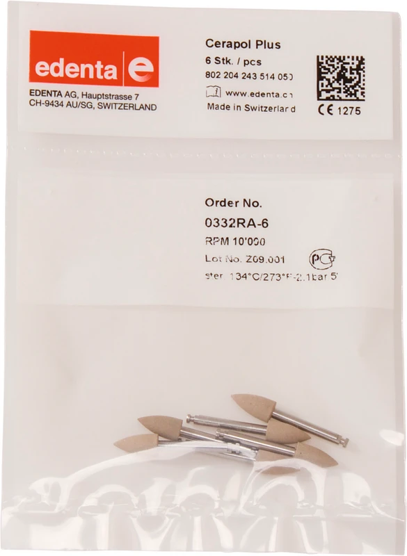 CeraPol Plus  Packung  6 Stück grau, RA, Figur 243, 10 mm, ISO 050