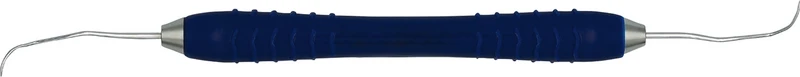Zahnsonde Colori Silikon LS   Stück  Figur 11-12, LiquidSteel, doppelendig, fein, Silikongriff, blau