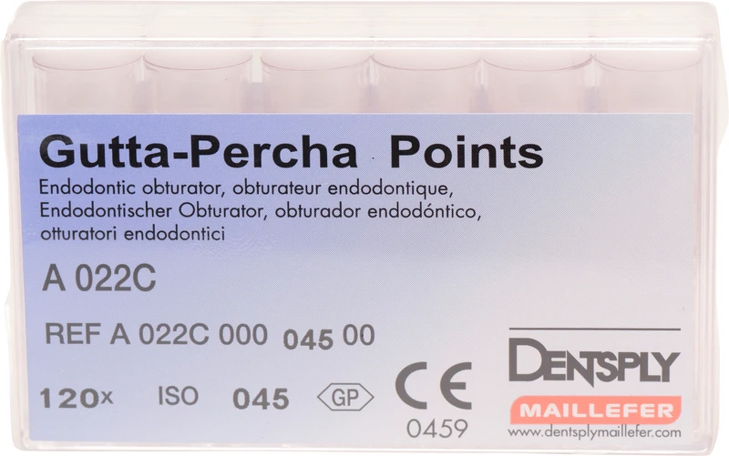 Guttapercha-Spitzen rosa  Packung  120 Stück rosa, Taper.02 ISO 045