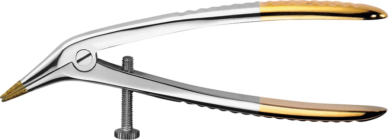 Teleskopkronenzange nach Böhm  Stück  1334D diamantierte Spitzen. 12,5 cm