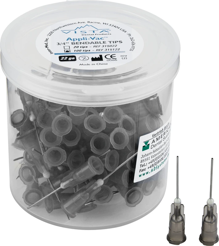 Appli-Vac Needle Tips  Packung  100 Stück schwarz, G22