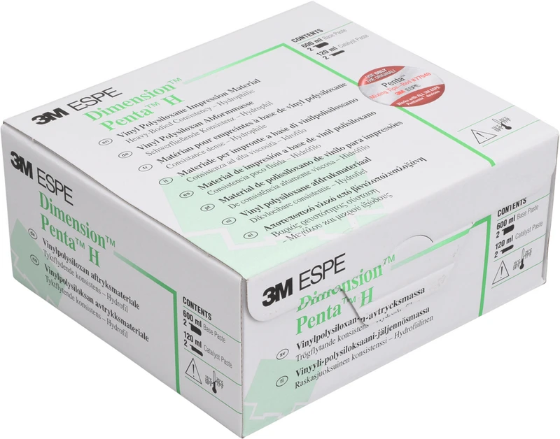 Dimension  Refill Packung  2 x 300 ml Basispaste, 2 x 60 ml Katalysator, Penta H