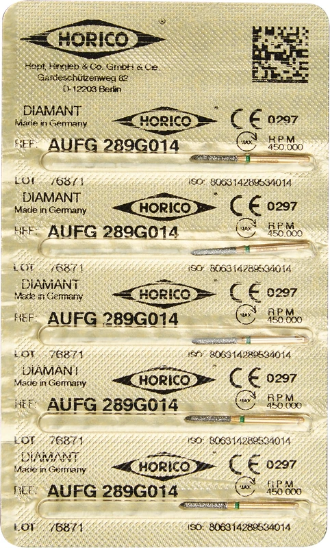 Diamant AuFG 289  Packung  5 Stück grün grob, FG, Figur 289, ISO 014