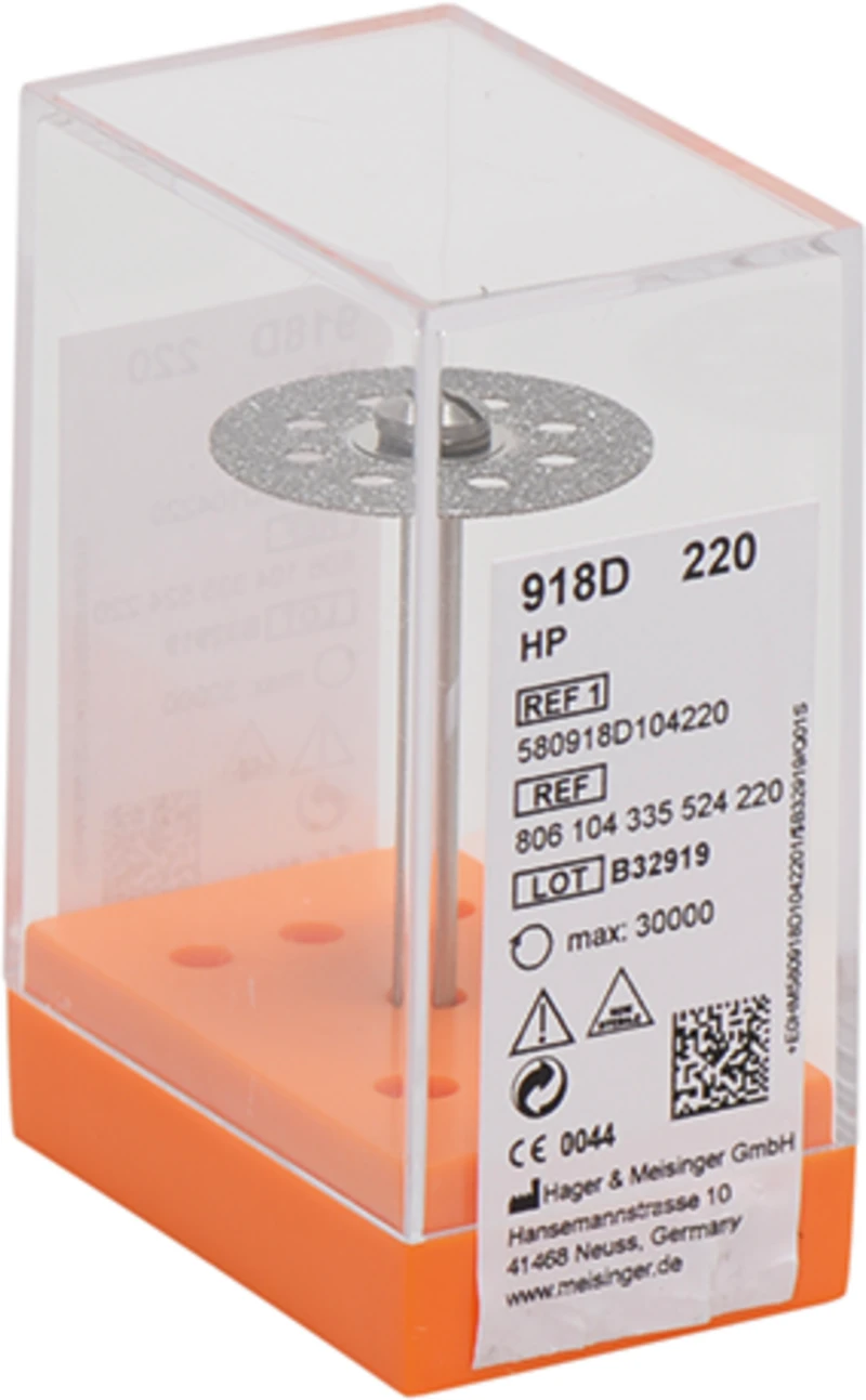 Diamantscheiben 918D  Stück  blau mittel, HP, Figur 335, 0,5 mm, ISO 220