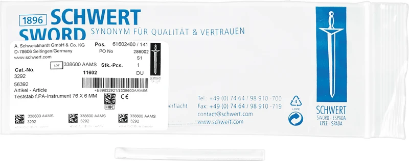 Teststab für PA-Instrumente  Stück  76 x 6 mm