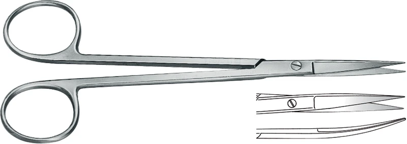 Scheren nach Sanvenero  Stück  11-341-14-07, gebogen, 140 mm
