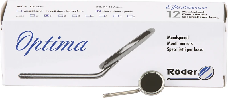 Mundspiegel Optima  Packung  12 Stück klar, plan 1