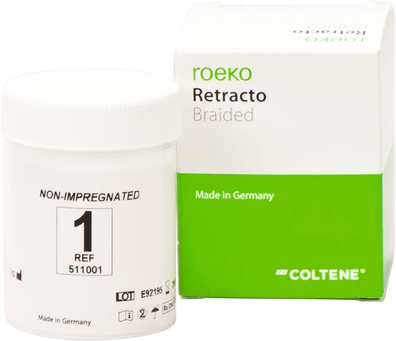 roeko Retracto, geflochten  Packung  225 cm Retraktionsfaden nicht imprägniert fein