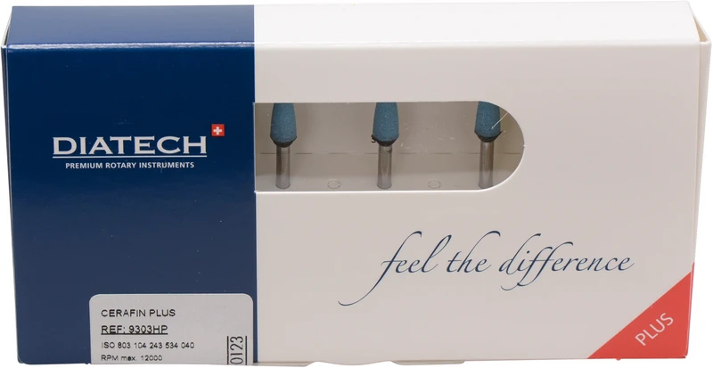 DIATECH CERAFIN PLUS  Packung  5 Stück blau, HP, Figur Flamme, 13 mm, ISO 040