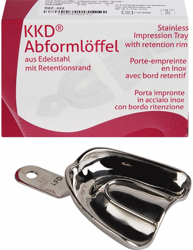 KKD® Abformlöffel unbezahnt  Stück  OK-2 FDL, voll