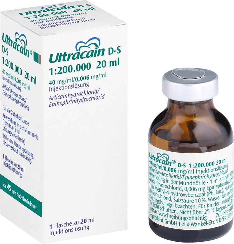 Ultracain® D-S \D-S forte   Packung  10 x 20 ml Flasche DS, 1:200.000