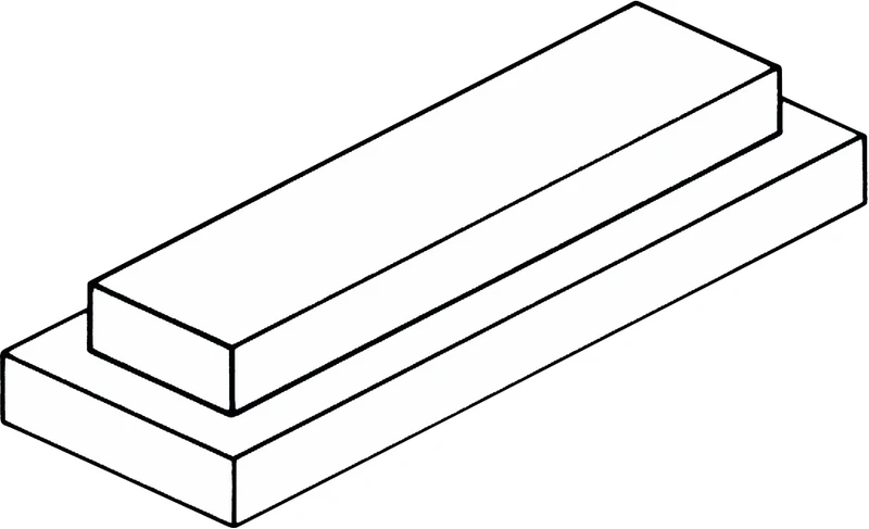 Arkansas Schleifsteine  Stück  weiß, im Holzetui, 100 x 25 x 10 mm