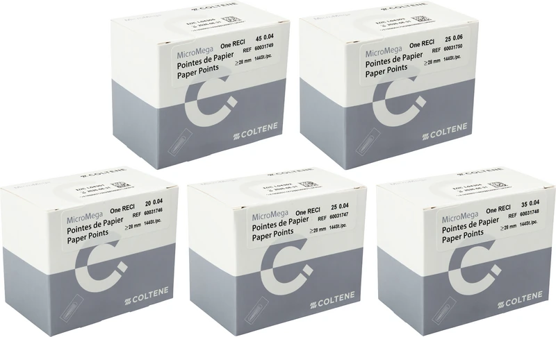 One RECI Papier-Spitzen  Packung  144 Stück Taper.04 ISO 020