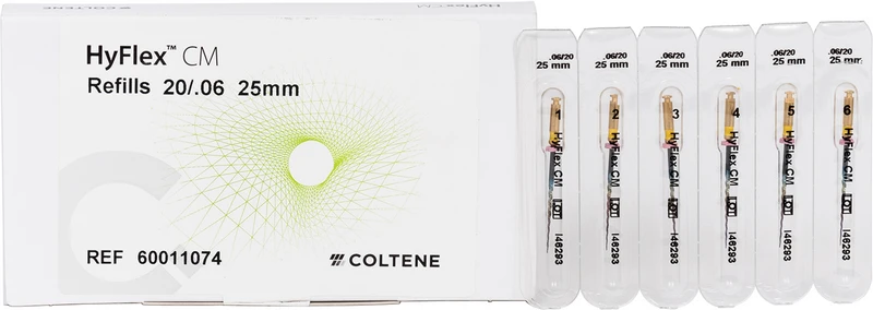 HyFlex® CM  Packung  6 Stück 25 mm, Taper.06 ISO 020