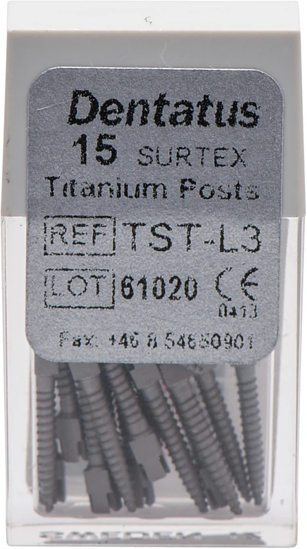 Classic Surtex Titan Wurzelstifte  Packung  15 Stück 11,8 mm, Ø 1,35 mm, Größe 3