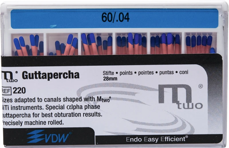 Mtwo® Guttapercha  Packung  60 Stück Taper.04, ISO 060