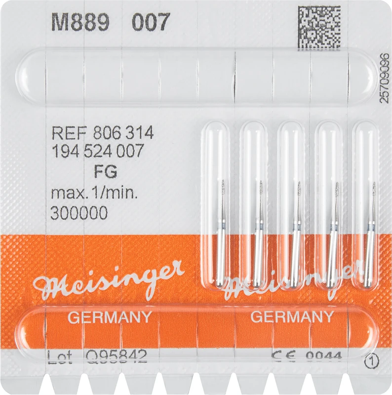 Mikro-Diamant M889  Packung  5 Stück blau mittel, FG, Figur 194 Konus, 2,1 mm, ISO 007