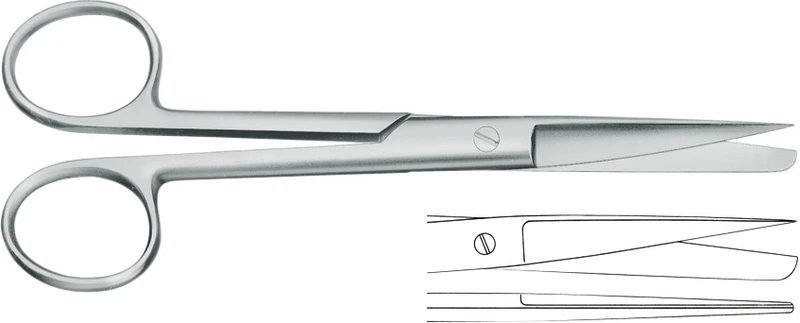 Chirurgische Schere  Stück  11-102-14-07, 145 mm, spitz\stumpf