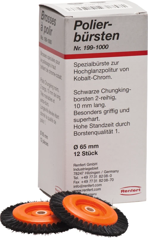 Spezialbürste  Packung  12 Stück Ø 65 mm, 1-reihig, kurze Chungking-Borsten 10 mm