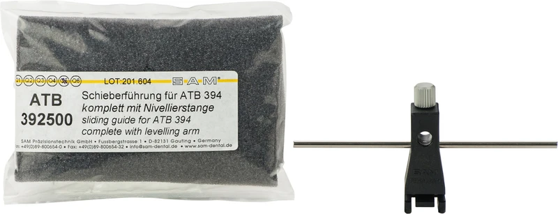 Schieberführung  Stück  mit Nivellierstange