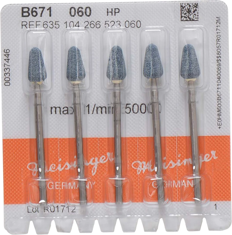 Keramische Schleifer B671  Packung  5 Stück blau, HP, Figur 266, ISO 060