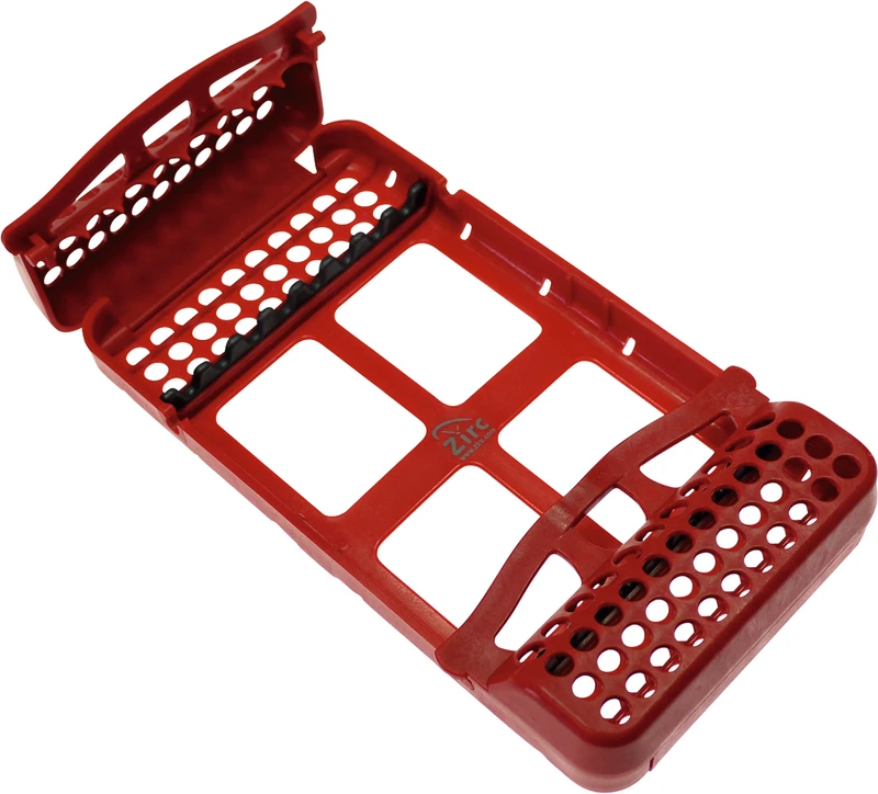 E-Z Jett Kassetten  Stück  17,9 x 9,8 x 3 cm, für 8 Instrumente rot