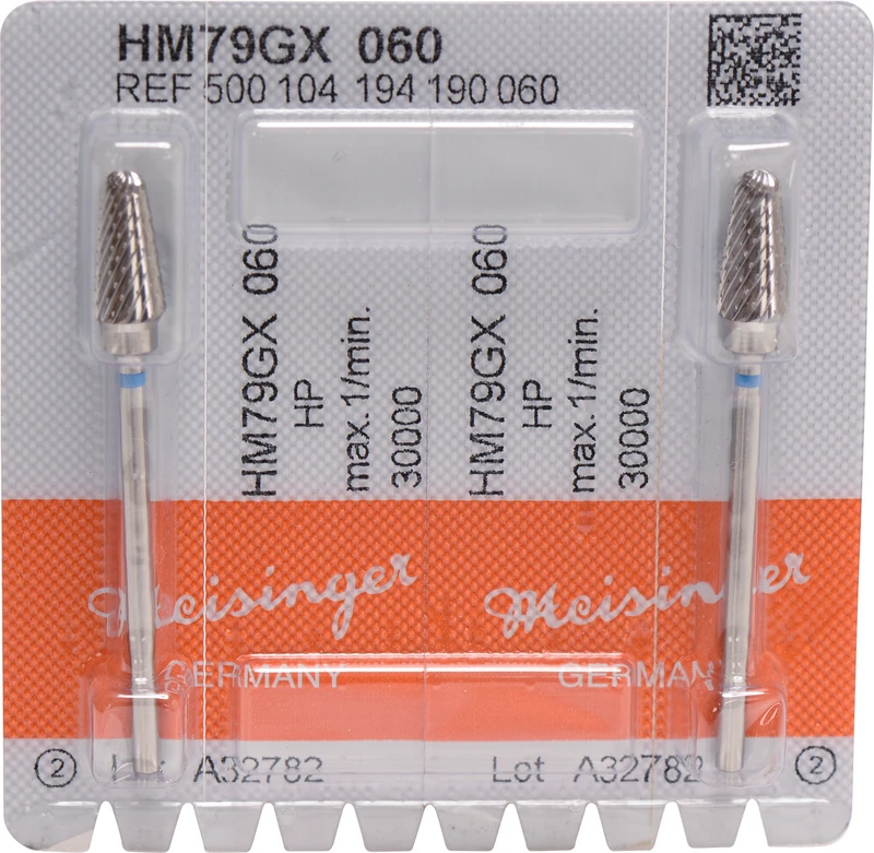 HM-Fräser GX  Packung  2 Stück kreuzverzahnt, blau standard, HP, Figur 194, 12,7 mm, ISO 060