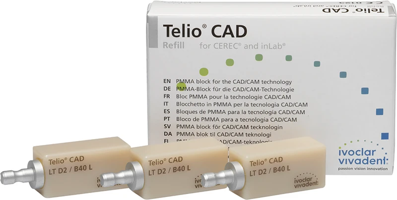 Telio® CAD  Packung  3 Stück Größe B40L, D2 LT