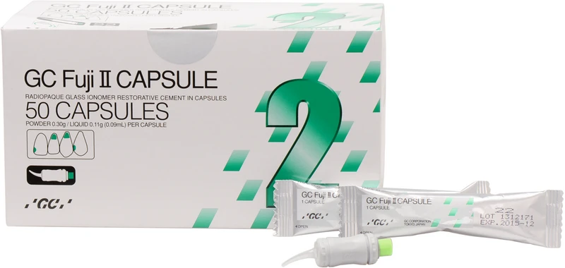 GC Fuji II  Packung  50 Kapseln gelbbraun A3