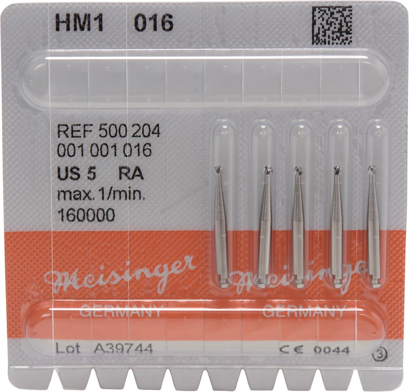 HM-Bohrer 1  Packung  5 Stück RA, Figur 001, ISO 016